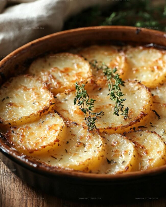 How to Bake Crispy Parmesan and Gruyere Potato Gratin Right