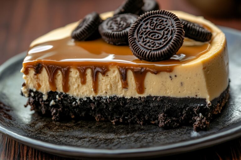 Caramel Reeses Oreo Cheesecake Recipe