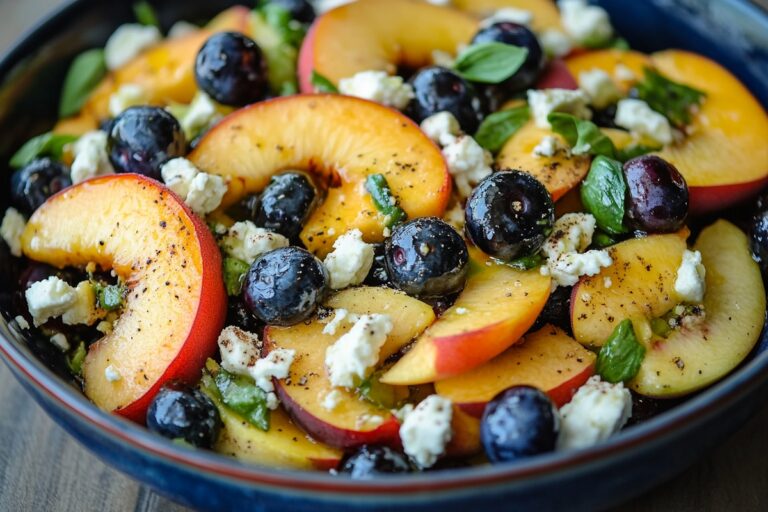 Blueberry Peach Feta Salad Recipe