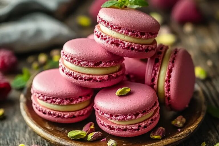 Luxurious Raspberry Pistachio Macarons Recipe