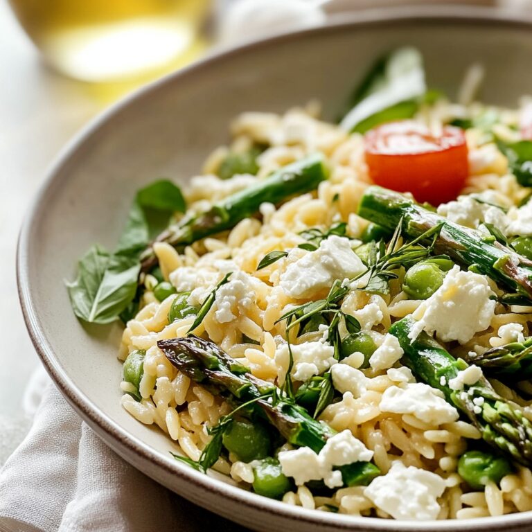 Asparagus & Feta Orzo Salad Recipe