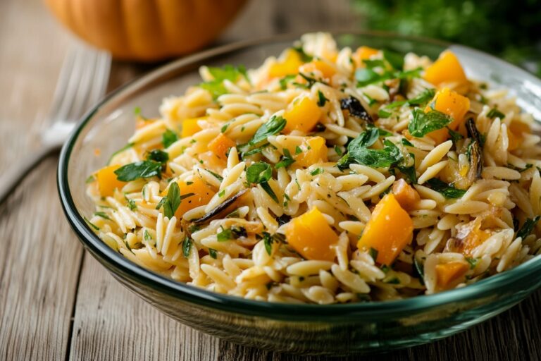 Warm Orzo Pasta Salad With Butternut Squash Recipe