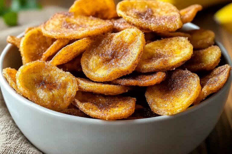 Sweet Cinnamon Air Fryer Banana Chips Recipe