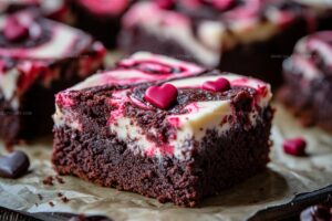 Red Velvet Cheesecake Swirl Brownies For Valentines Day Recipe