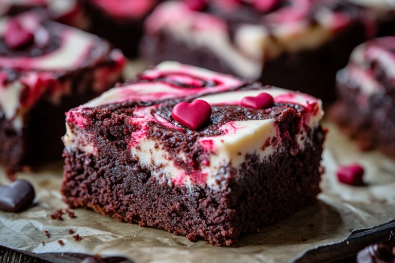 Red Velvet Cheesecake Swirl Brownies For Valentines Day Recipe