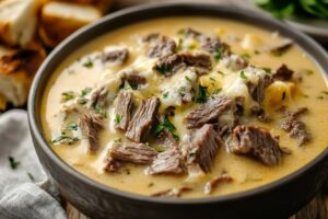 Philly Cheese Steak Soup Recipe