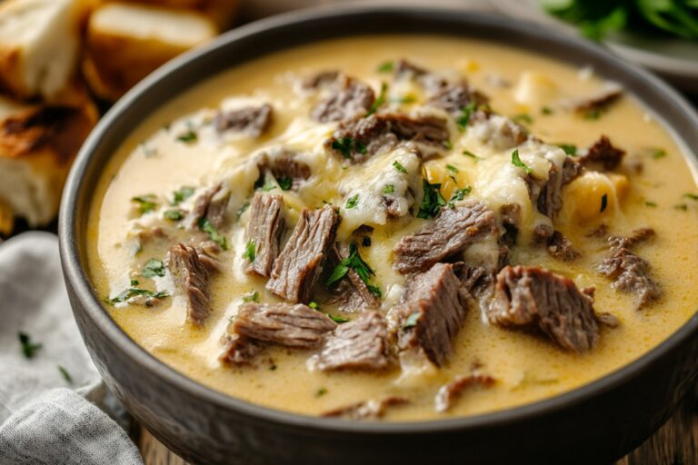 Philly Cheese Steak Soup Recipe