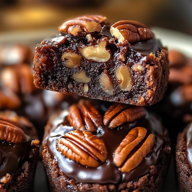 Chocolate-Swirled Pecan Pie Brownie Bites Recipe