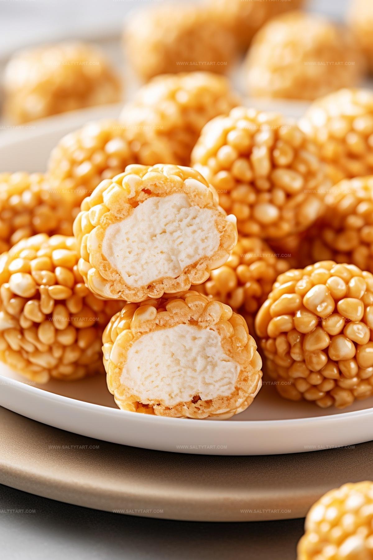 Caramel Marshmallow Rice Krispie Balls Recipe