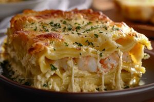 Garlic Butter Shrimp Scampi Lasagna Recipe