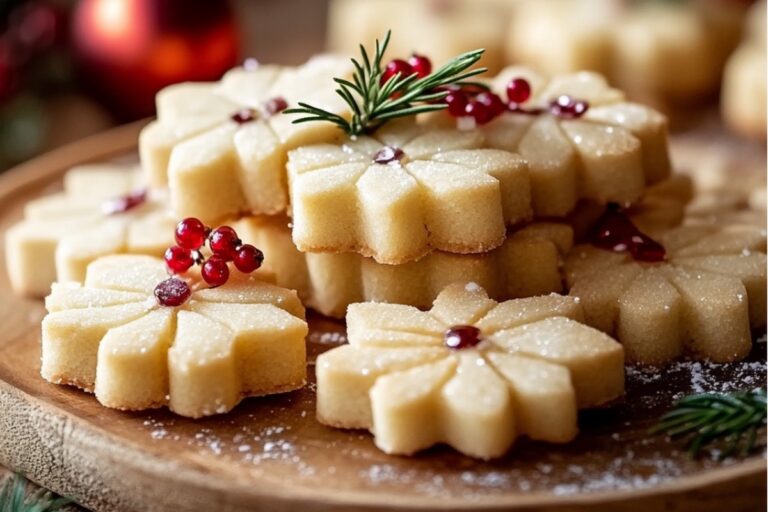 Festive Christmas Shortbread Cookies Recipe with Four Basic Ingredients