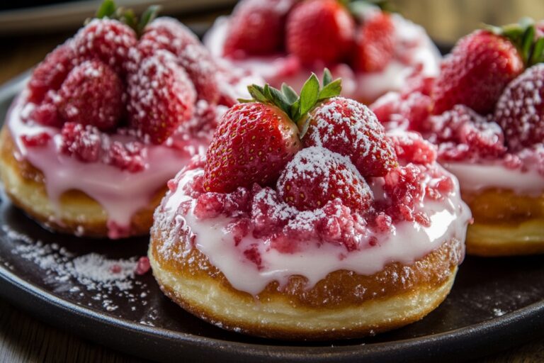 Strawberry Cheesecake Stuffed Donuts Recipe