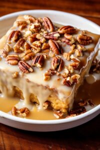 Butter Pecan Praline Poke Cake Recipe