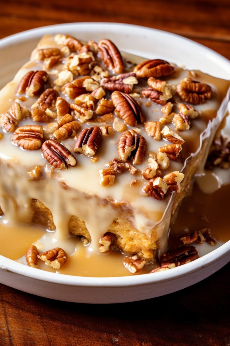 Butter Pecan Praline Poke Cake Recipe