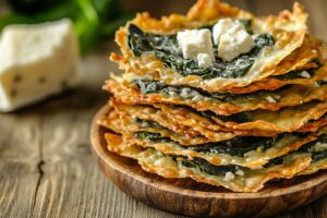 Mediterranean Spinach And Feta Cheese Crisps Recipe