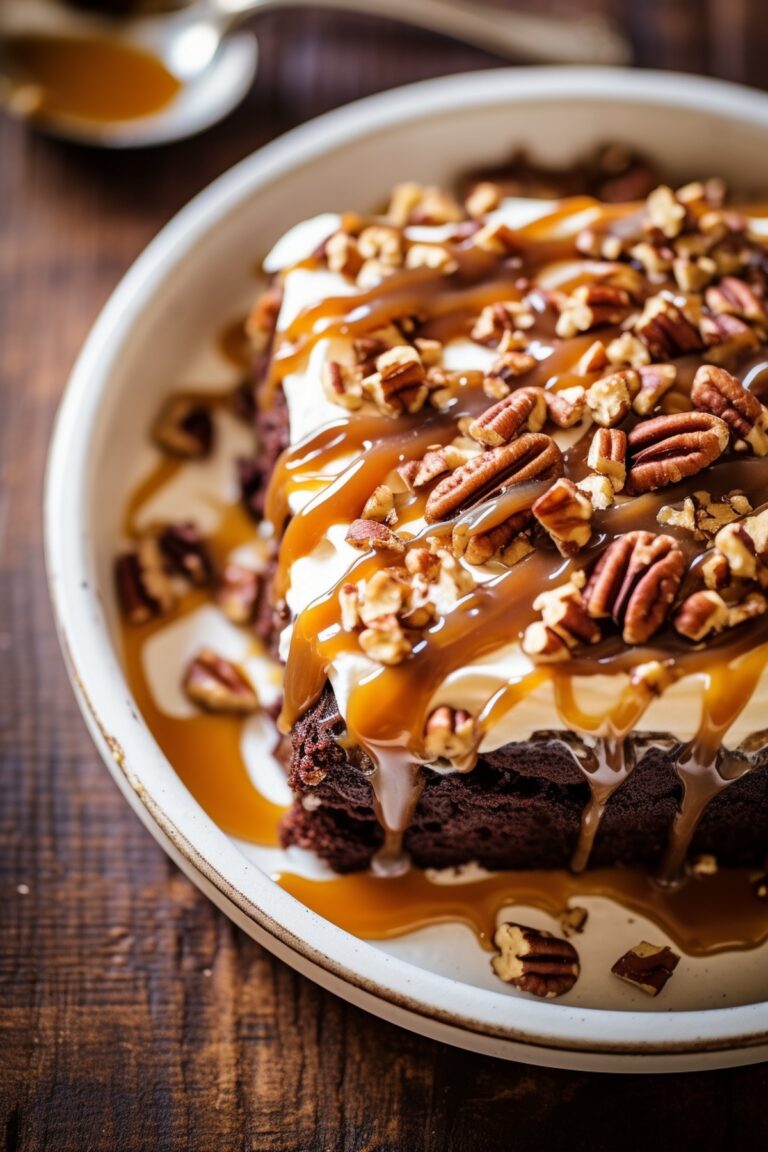 Turtle Chocolate Poke Cake Recipe