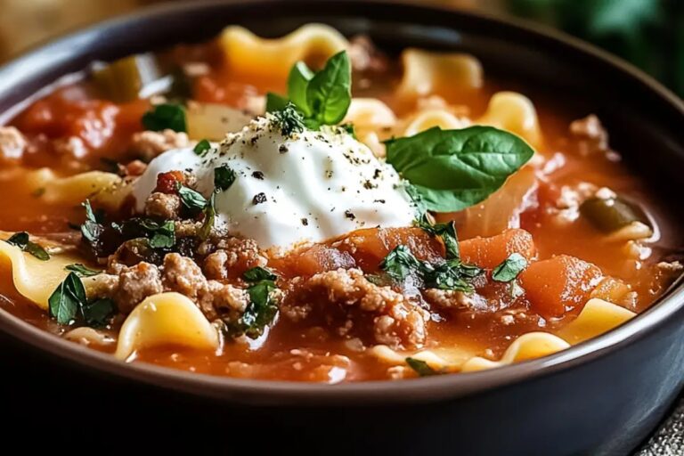 Slow Cooker Lasagna Soup Recipe