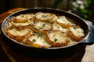 Crispy Parmesan And Gruyere Potato Gratin Recipe