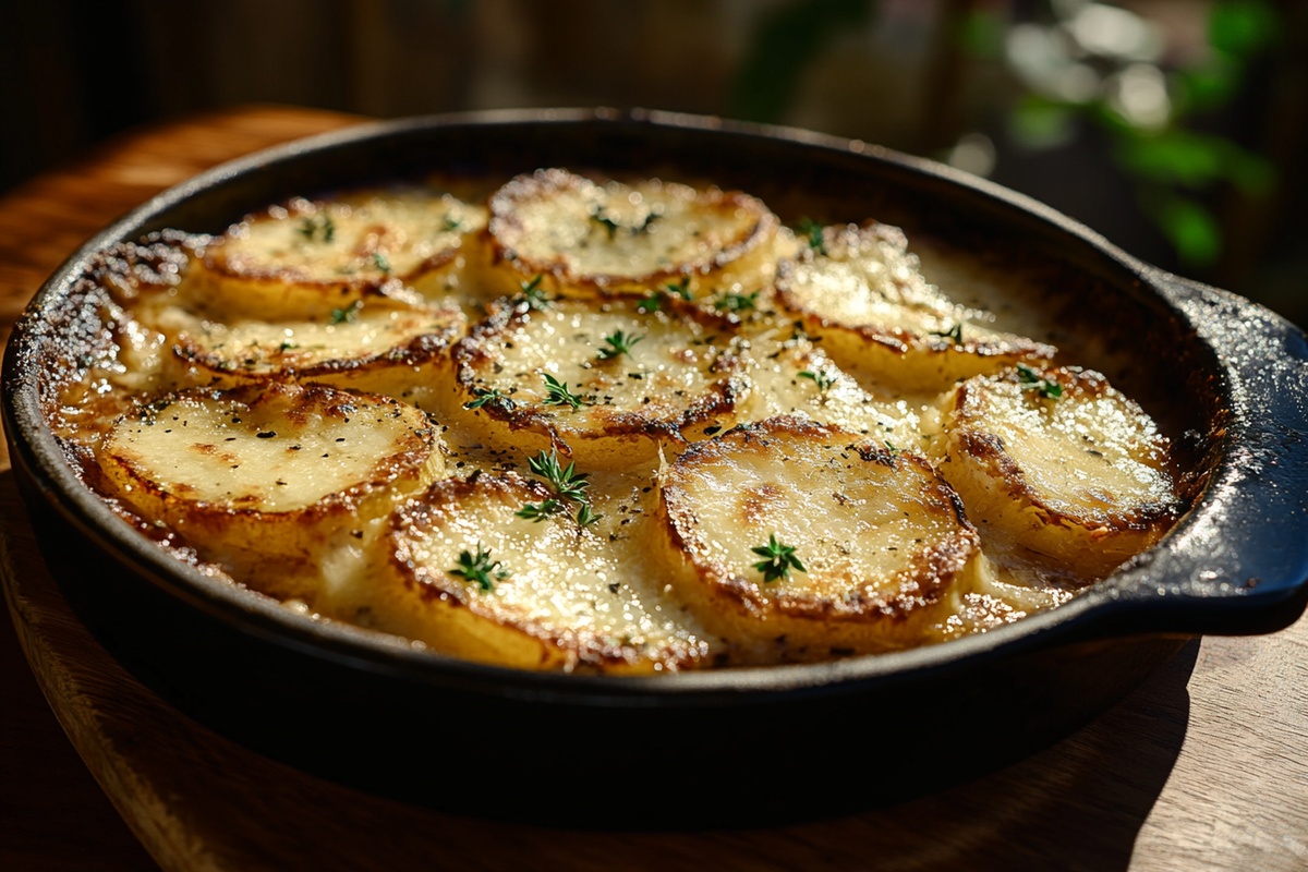 Crispy Parmesan And Gruyere Potato Gratin Recipe