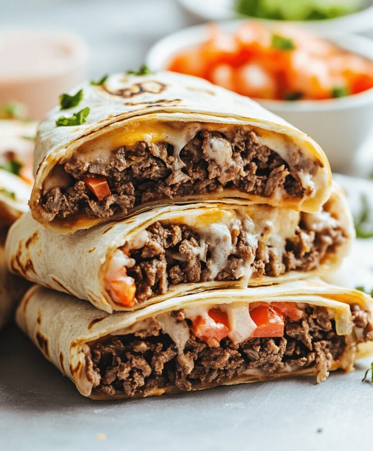 Cheesy Beef Fiesta Wraps Recipe