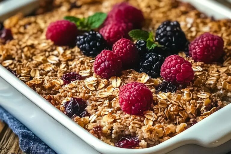 No-Flour, No-Sugar Oatmeal Breakfast Bake Recipe
