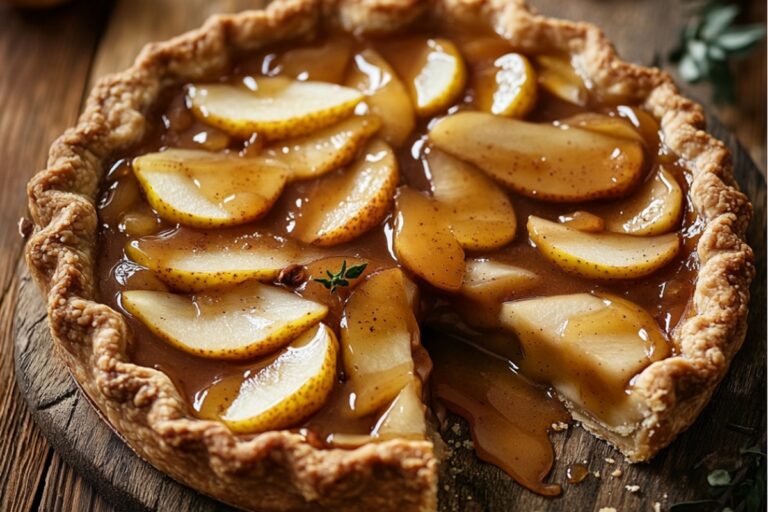 Dutch Pear Pie With Spiced Caramel Sauce Recipe