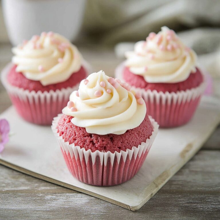 Pink Velvet Cupcakes With Cream Cheese Frosting Recipe