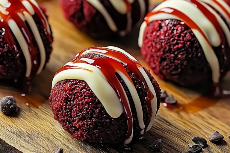 Caramel Drizzle Red Velvet Oreo Bites Recipe