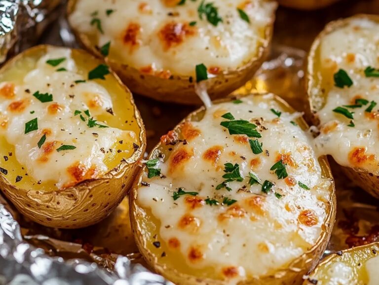 Baked Potatoes In Foil Packets With Parmesan Ranch Sauce Recipe