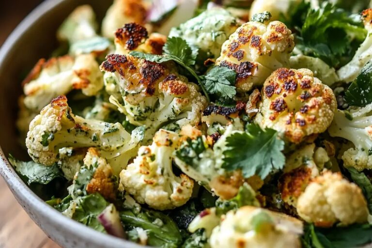 Roasted Cauliflower Green Goddess Salad Recipe