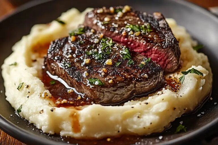 Garlic Butter Steak & Creamy Mash Delight Recipe