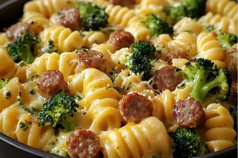 Cheesy Sausage And Broccoli Pasta With Crescent Rolls Recipe