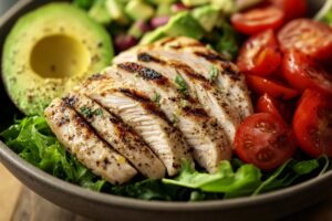 Zingy Chicken And Avocado Salad Bowl Recipe