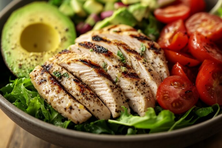 Zingy Chicken And Avocado Salad Bowl Recipe