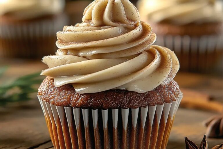 Cozy Gingerbread Cupcakes With Cinnamon Cream Cheese Frosting Recipe