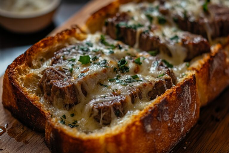 Steak Garlic Cheese Bread Recipe