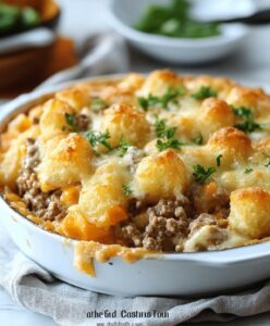 Cheesy Tater Tot Casserole With Ground Beef Recipe