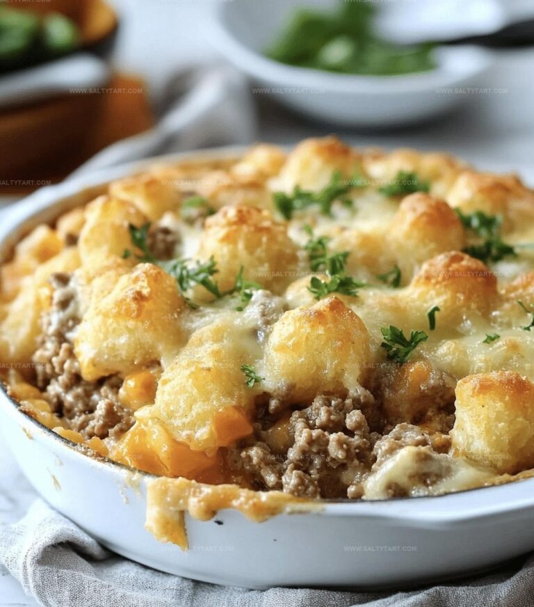 Cheesy Tater Tot Casserole With Ground Beef Recipe