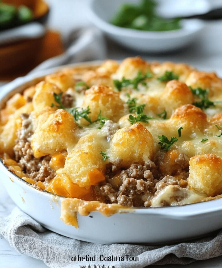 Cheesy Tater Tot Casserole With Ground Beef Recipe