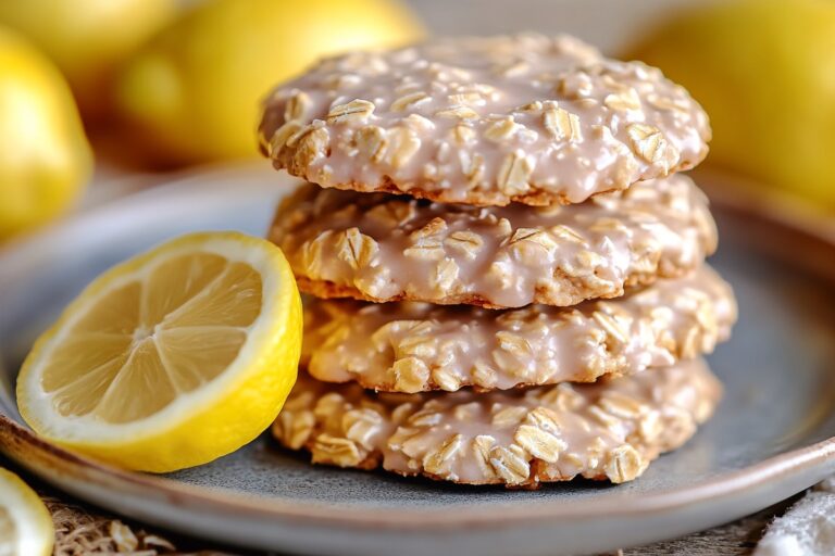 Citrusy Lemon Oatmeal No-Bake Cookies Recipe
