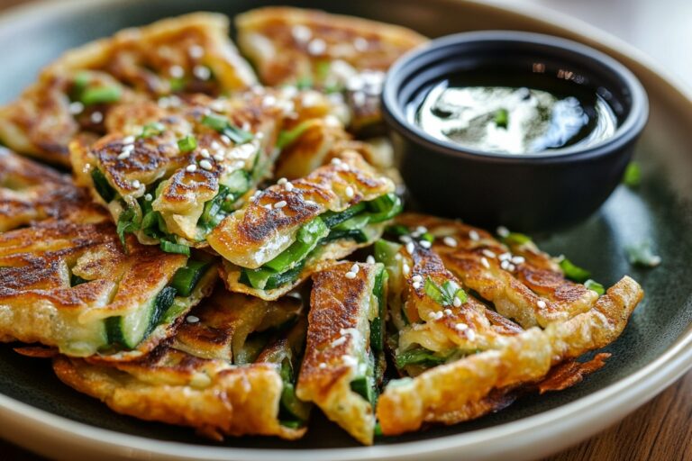 Crispy Vegetable Pancakes With Asian Dipping Sauce Recipe