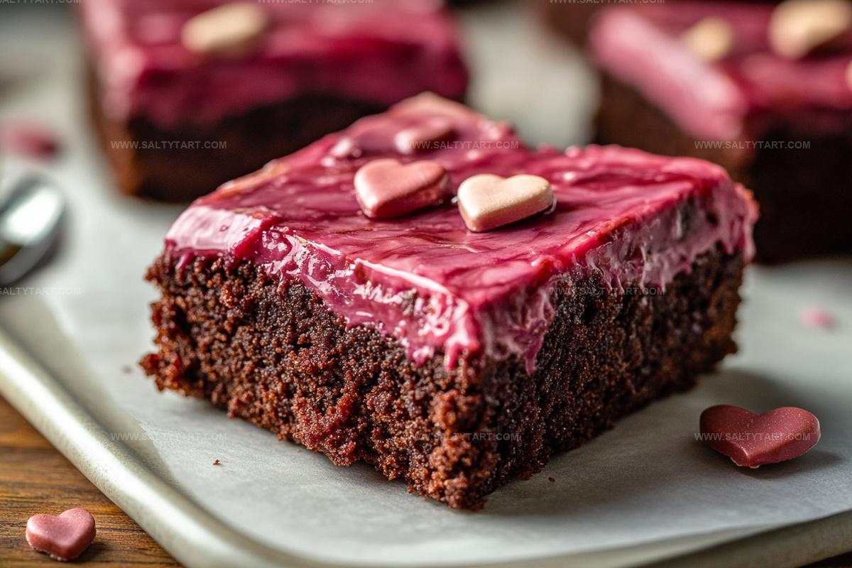No-Bake Valentines Brownies Recipe