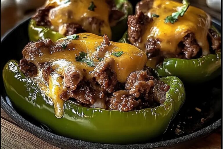 Philly Cheesesteak Loaded Stuffed Peppers Recipe