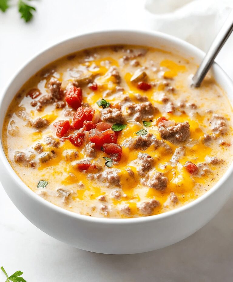 Easy Cheeseburger Soup Recipe