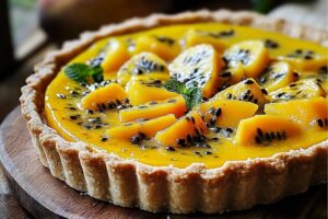 Mango And Passionfruit Anzac Tart Recipe