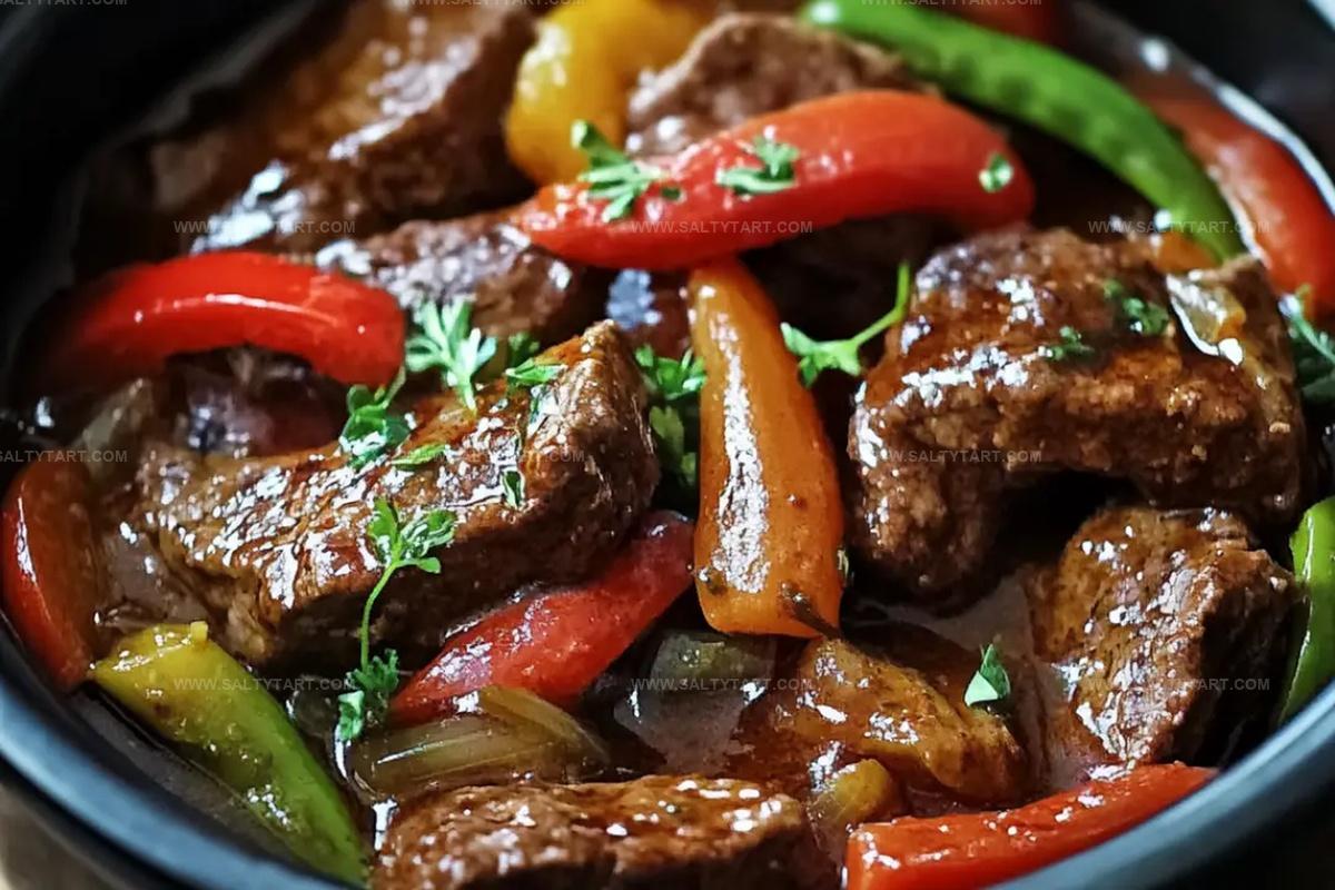 Pepper Steak In A Crock Pot Recipe
