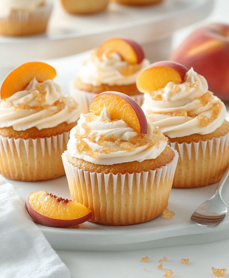 Honey Peach Cream Cheese Cupcakes Recipe