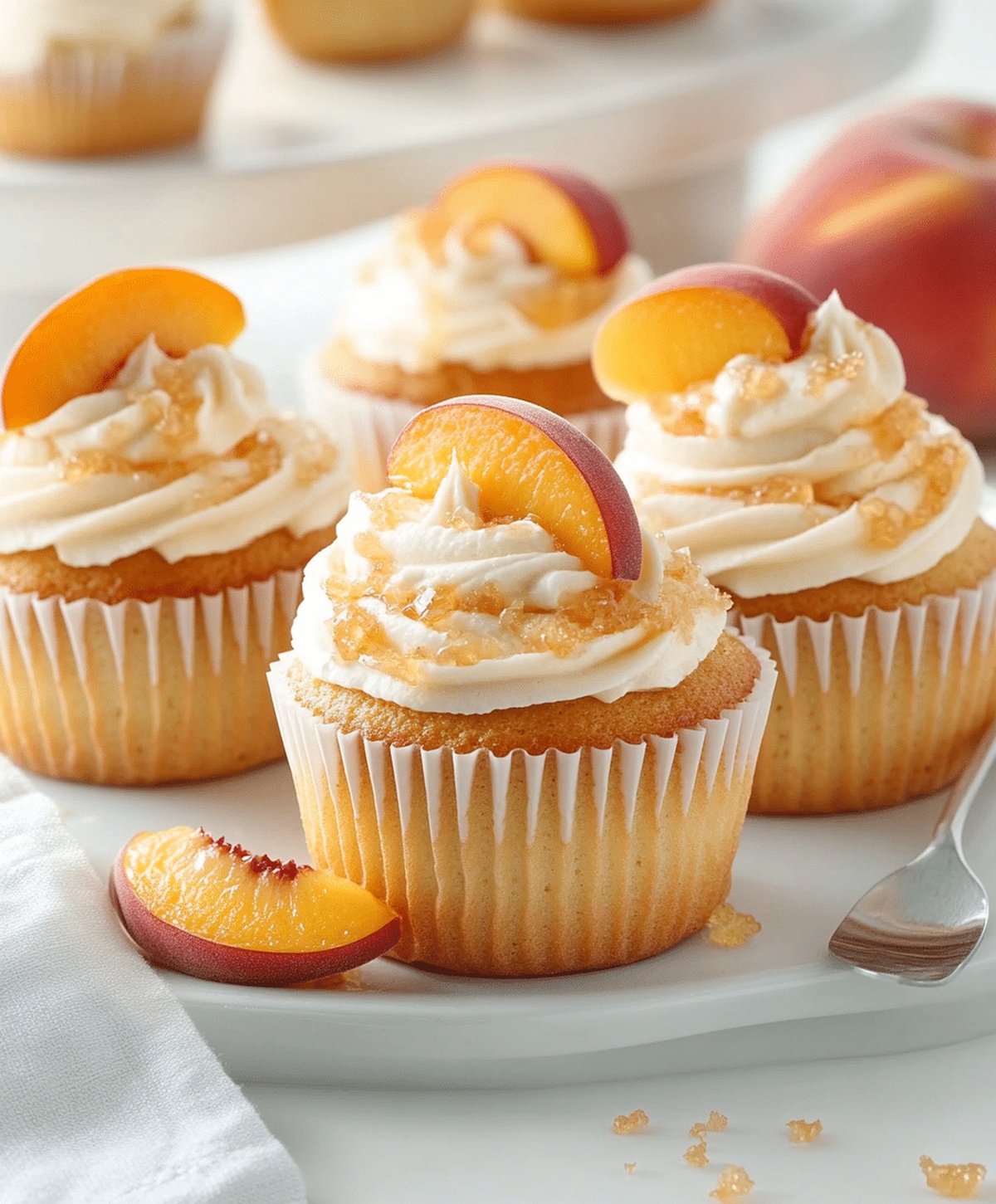 Honey Peach Cream Cheese Cupcakes Recipe