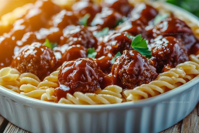 Sweet And Tangy Bbq Meatball Pasta Recipe