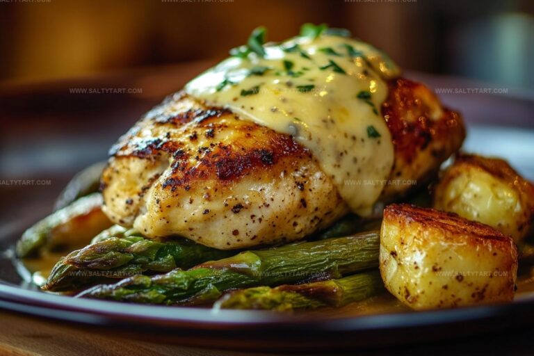 Honey Mustard Chicken With Roasted Asparagus And Cheese Recipe
